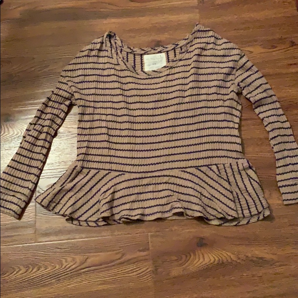 Free people Peplum Long Sleeve Top